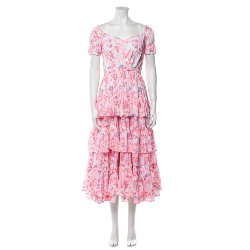 Thierry Colson Floral Print Midi Dress Size XS